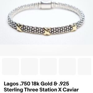 LAGOS Gold and Silver Caviar Bracelet